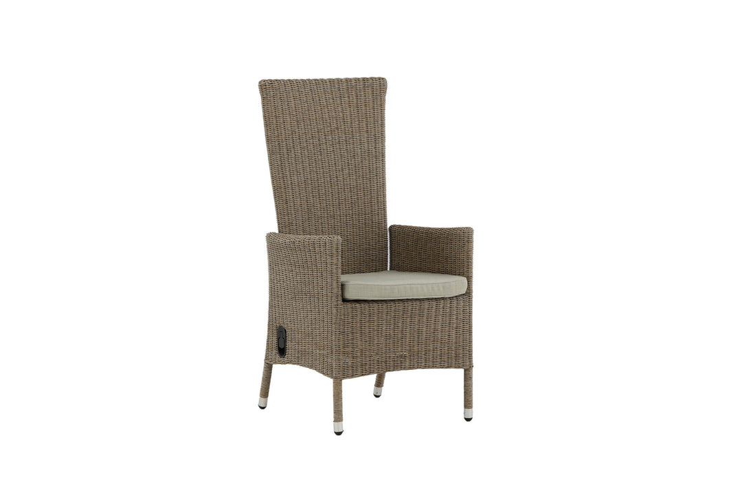 Venture Home Toscana Recliner Chair - Nature Wicker / Nature cushion