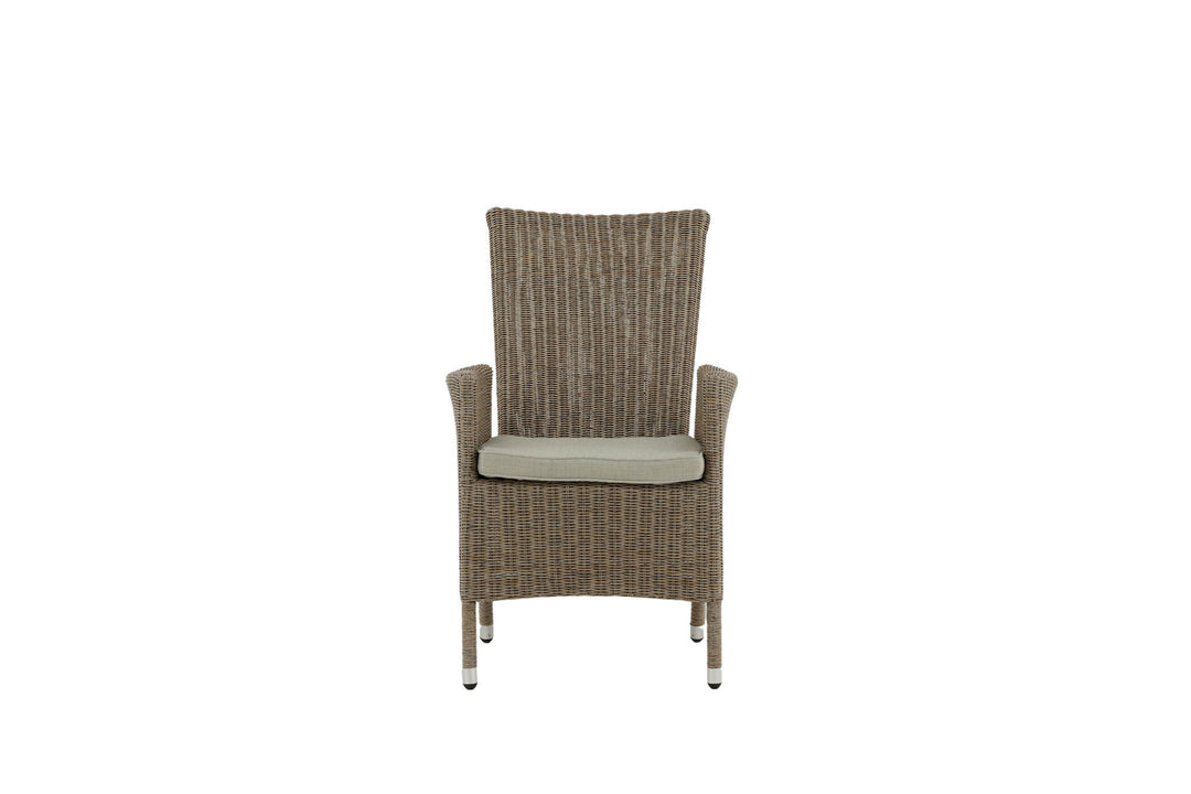 Venture Home Toscana Recliner Chair - Nature Wicker / Nature cushion