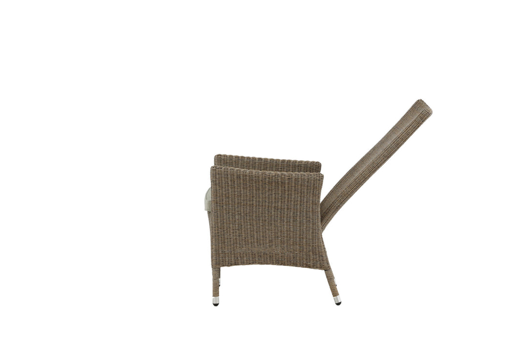 Venture Home Toscana Recliner Chair - Nature Wicker / Nature cushion