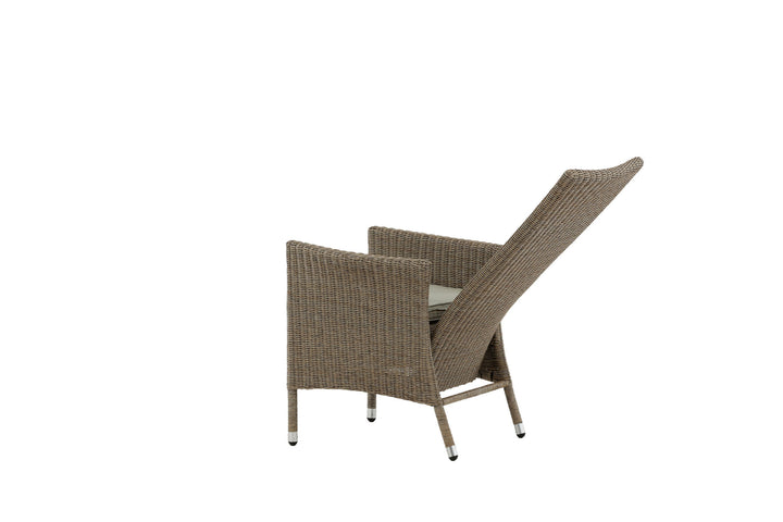 Venture Home Toscana Recliner Chair - Nature Wicker / Nature cushion