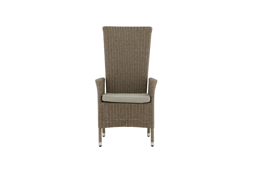 Venture Home Toscana Recliner Chair - Nature Wicker / Nature cushion