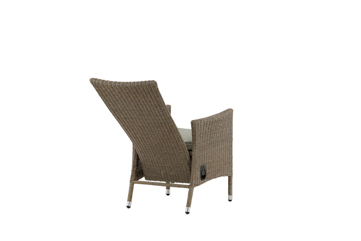 Venture Home Toscana Recliner Chair - Nature Wicker / Nature cushion