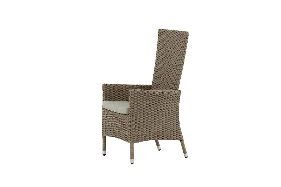 Venture Home Toscana Recliner Chair - Nature Wicker / Nature cushion