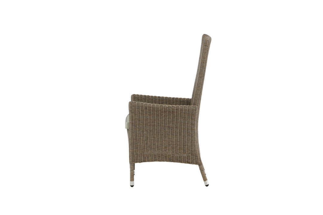 Venture Home Toscana Recliner Chair - Nature Wicker / Nature cushion