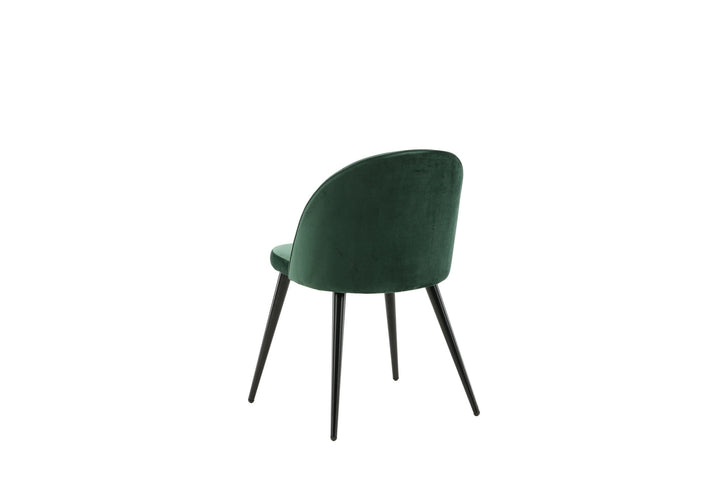 Venture Home Velvet Matstol 2-pack - Svart / Mossgrön Sammet