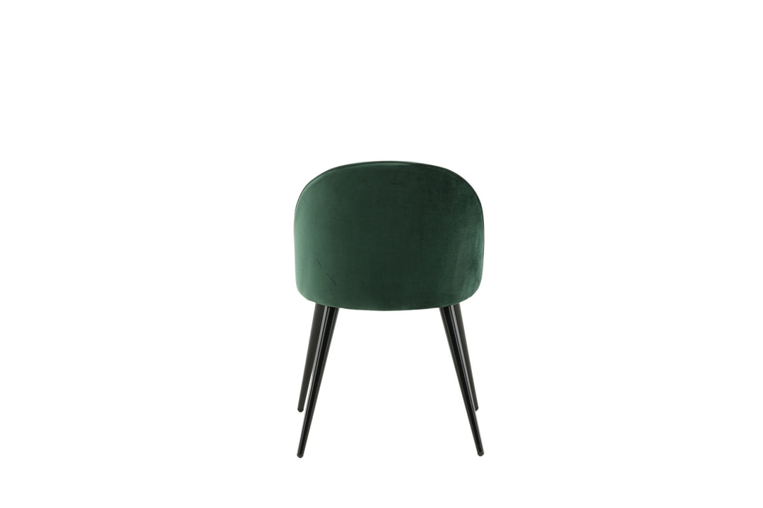 Venture Home Velvet Matstol 2-pack - Svart / Mossgrön Sammet