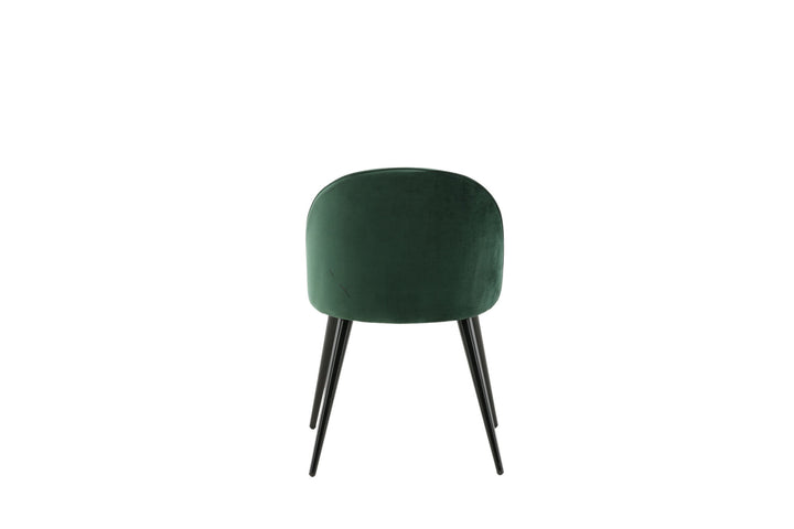 Venture Home Velvet Matstol 2-pack - Svart / Mossgrön Sammet