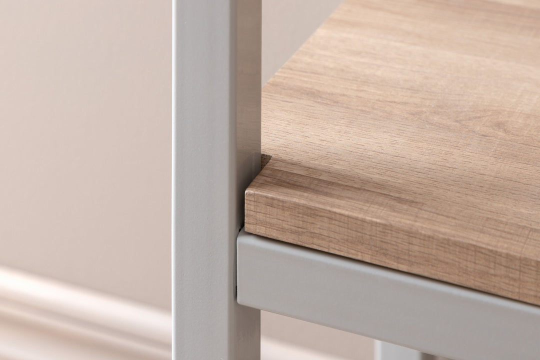 Venture Home Rise Double Side Table - Grey / Ash Paper laminate