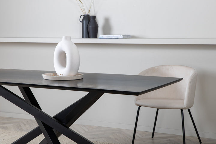Venture Home Piazza Dining Table - Black / Black Veneer