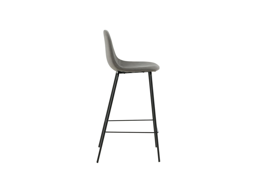 Venture Home Polar Bar Chair 2-pack - Black / Grey Micro Fibre