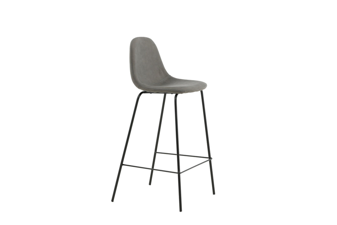 Venture Home Polar Bar Chair 2-pack - Black / Grey Micro Fibre