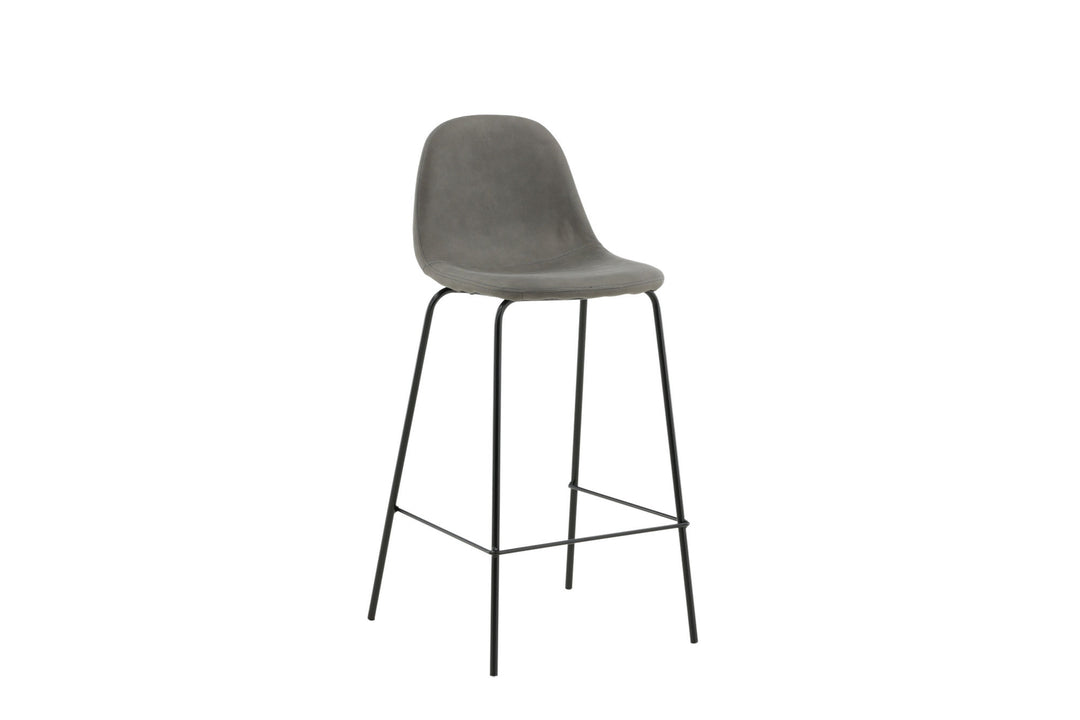 Venture Home Polar Bar Chair 2-pack - Black / Grey Micro Fibre