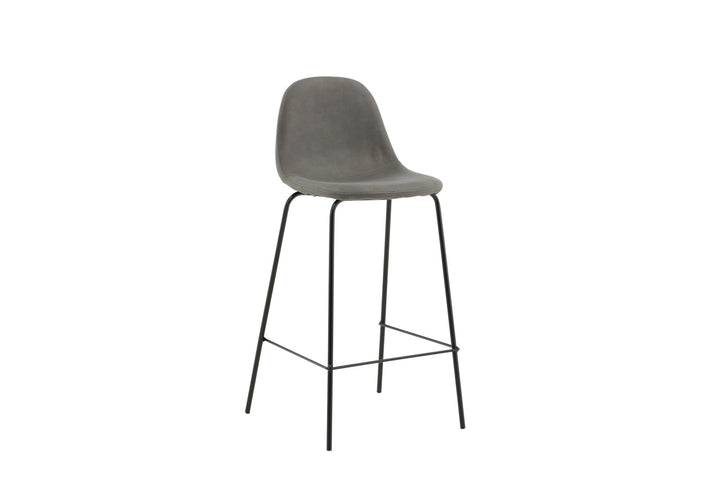 Venture Home Polar Bar Chair 2-pack - Black / Grey Micro Fibre