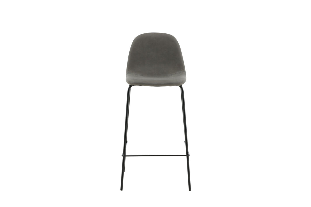 Venture Home Polar Bar Chair 2-pack - Black / Grey Micro Fibre
