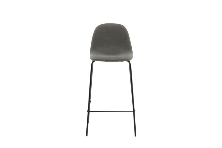 Venture Home Polar Bar Chair 2-pack - Black / Grey Micro Fibre