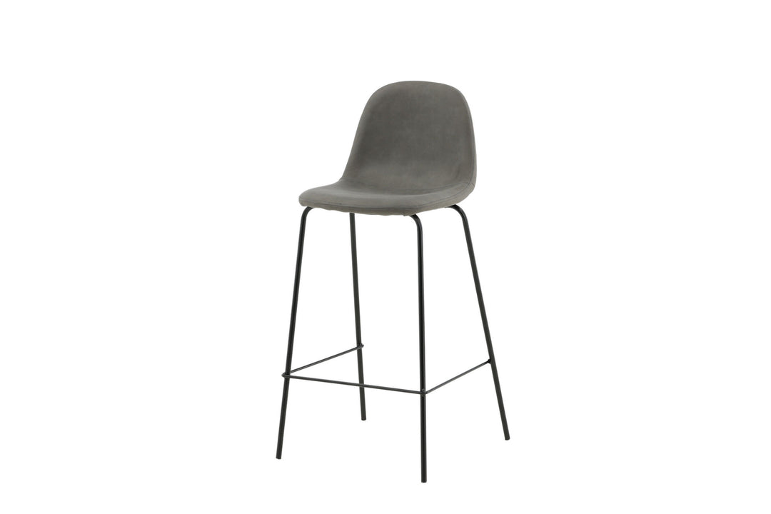 Venture Home Polar Bar Chair 2-pack - Black / Grey Micro Fibre