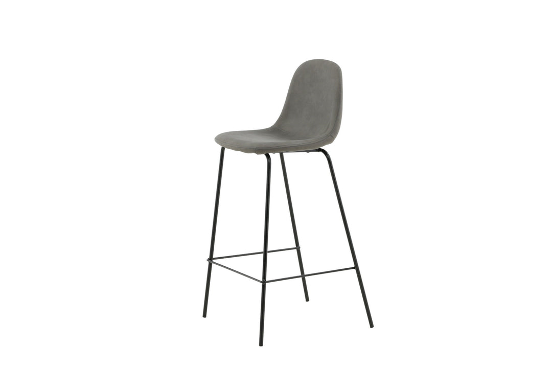 Venture Home Polar Bar Chair 2-pack - Black / Grey Micro Fibre