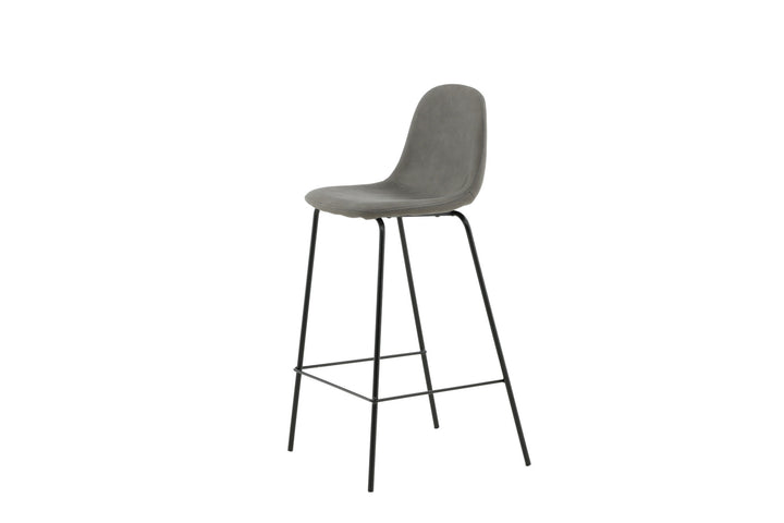 Venture Home Polar Bar Chair 2-pack - Black / Grey Micro Fibre