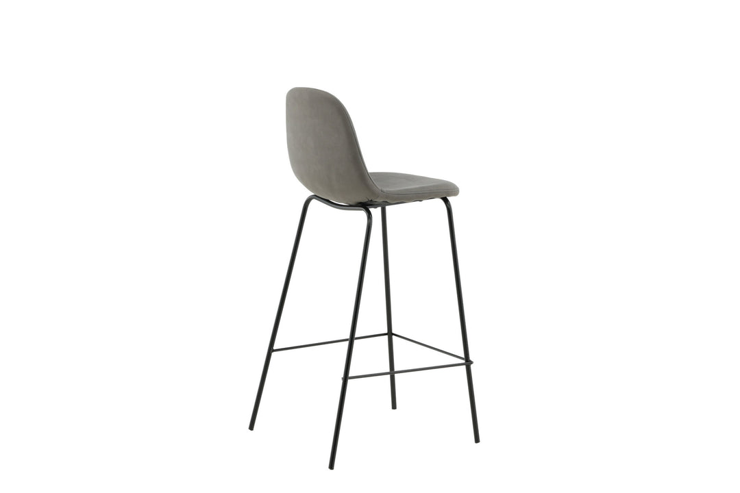 Venture Home Polar Bar Chair 2-pack - Black / Grey Micro Fibre