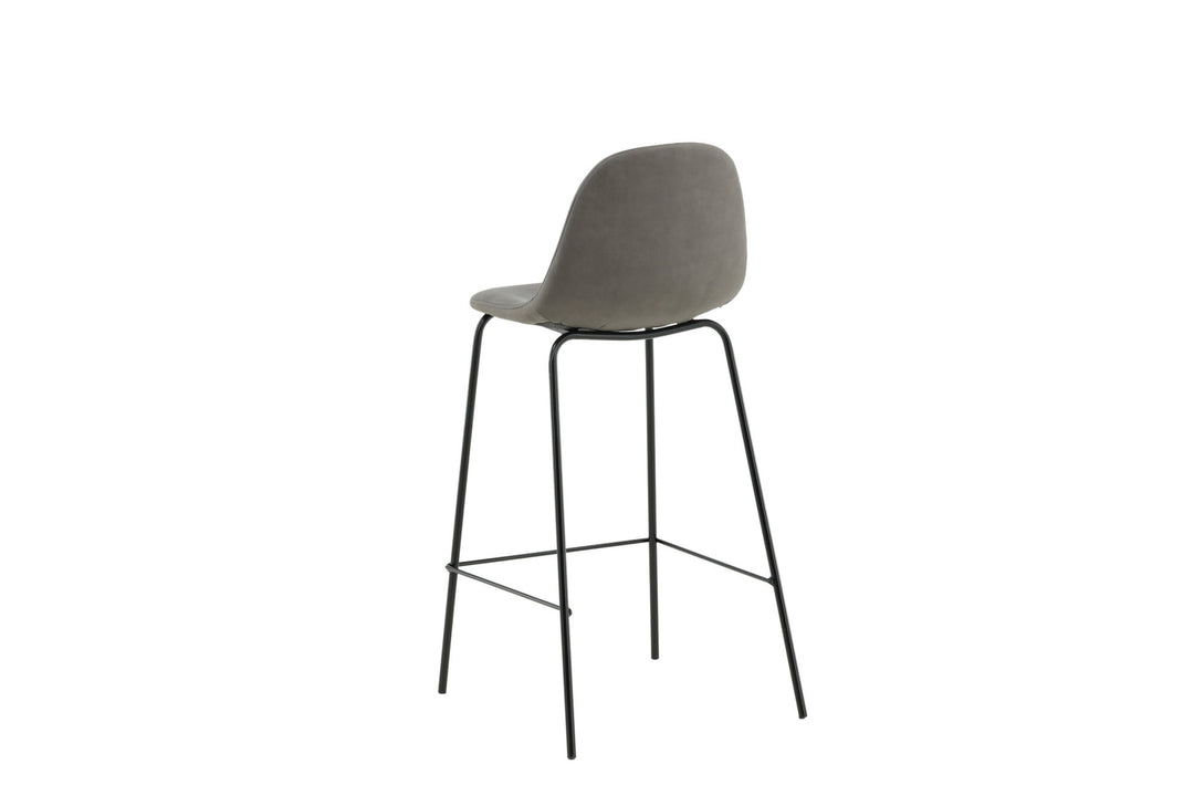 Venture Home Polar Bar Chair 2-pack - Black / Grey Micro Fibre