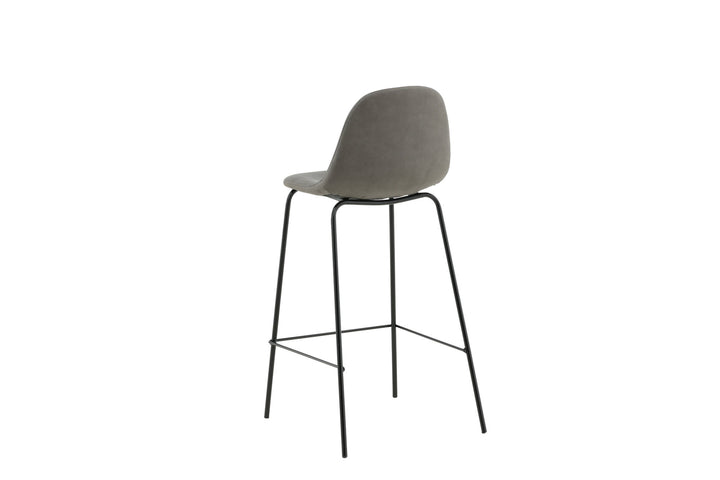Venture Home Polar Bar Chair 2-pack - Black / Grey Micro Fibre