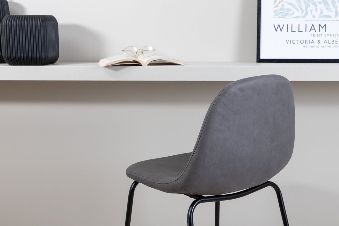 Venture Home Polar Bar Chair 2-pack - Black / Grey Micro Fibre