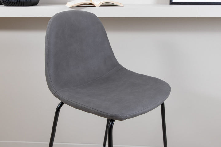 Venture Home Polar Bar Chair 2-pack - Black / Grey Micro Fibre