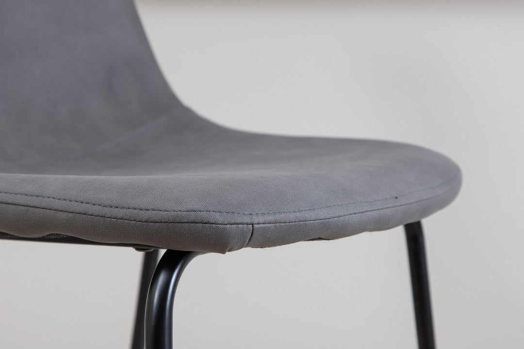 Venture Home Polar Bar Chair 2-pack - Black / Grey Micro Fibre