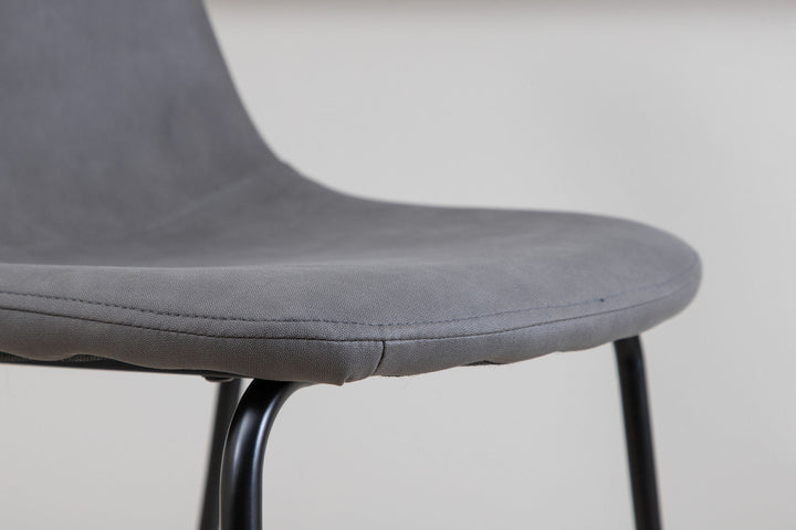 Venture Home Polar Bar Chair 2-pack - Black / Grey Micro Fibre