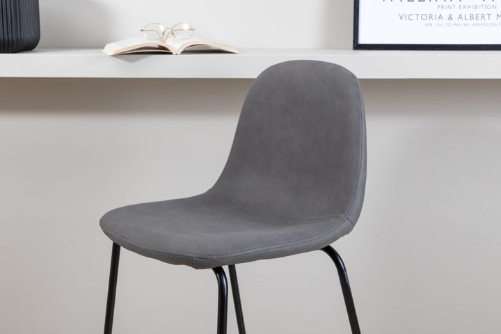 Venture Home Polar Bar Chair 2-pack - Black / Grey Micro Fibre