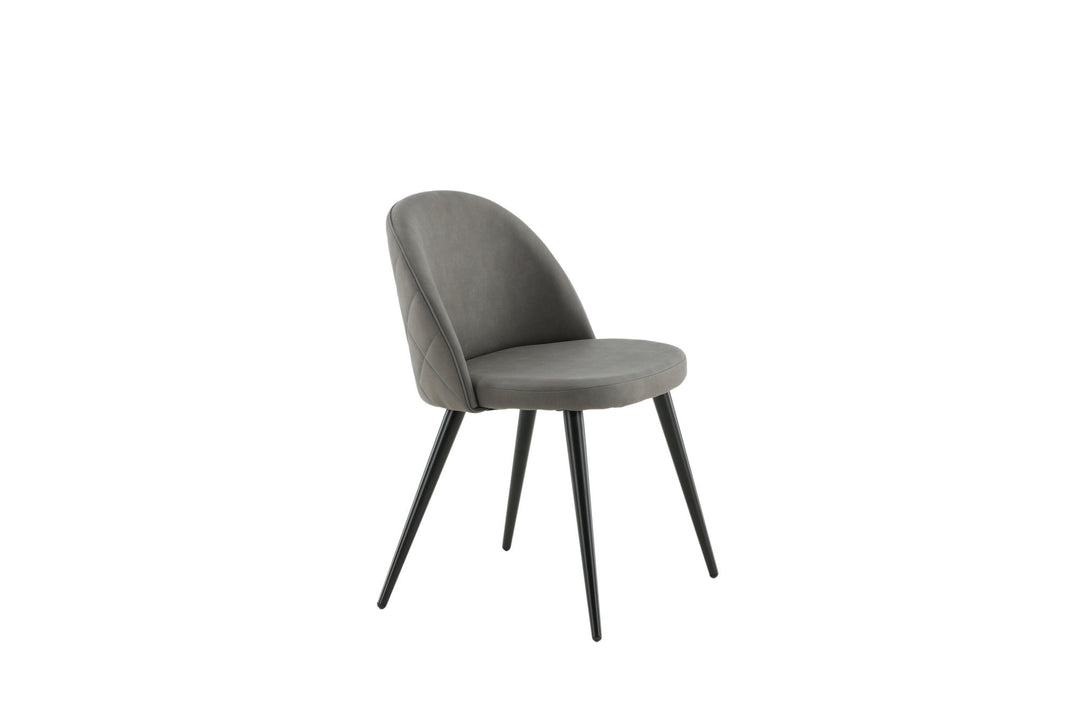 Venture Home Velvet Stitches Chair Black / Grey Micro Fibre