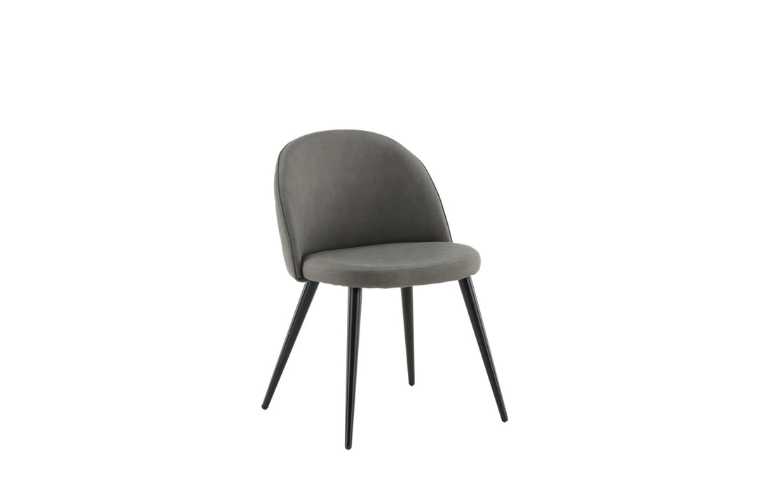 Venture Home Velvet Stitches Chair Black / Grey Micro Fibre