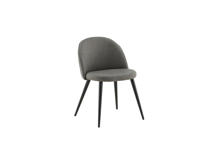 Venture Home Velvet Stitches Chair Black / Grey Micro Fibre