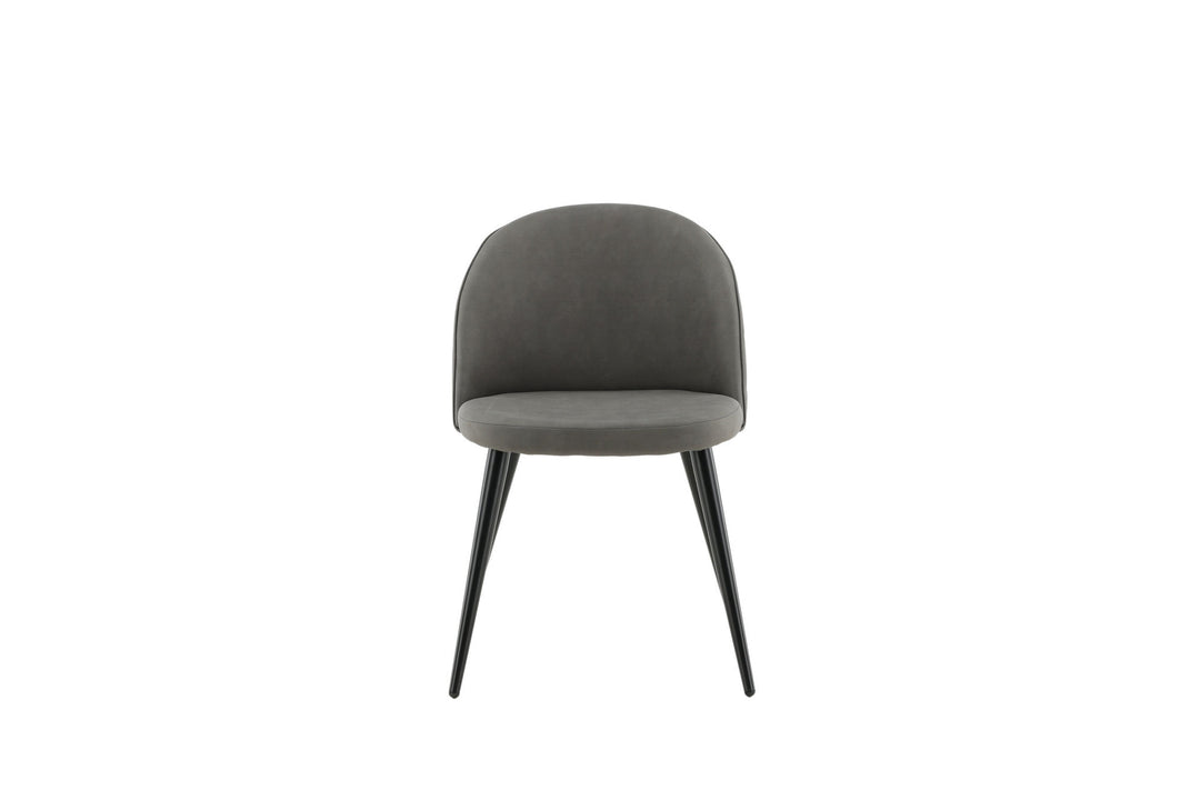 Venture Home Velvet Stitches Chair Black / Grey Micro Fibre
