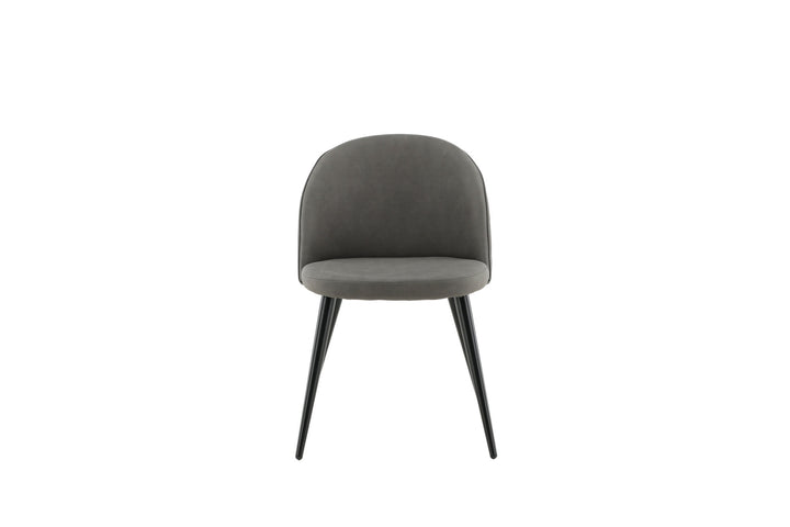 Venture Home Velvet Stitches Chair Black / Grey Micro Fibre