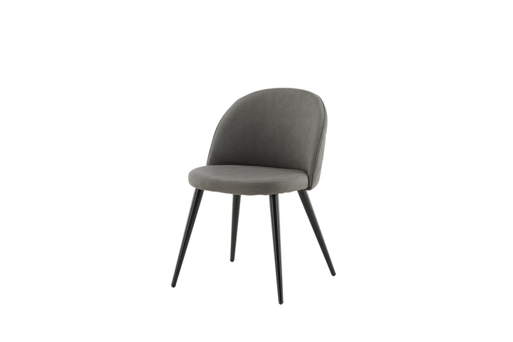 Venture Home Velvet Stitches Chair Black / Grey Micro Fibre