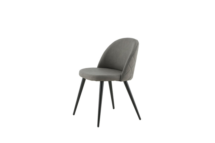 Venture Home Velvet Stitches Chair Black / Grey Micro Fibre