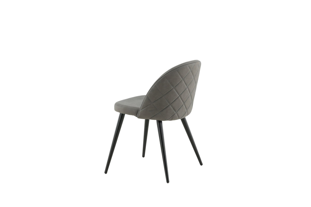 Venture Home Velvet Stitches Chair Black / Grey Micro Fibre