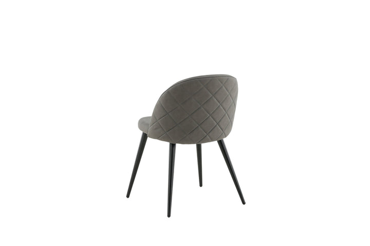 Venture Home Velvet Stitches Chair Black / Grey Micro Fibre
