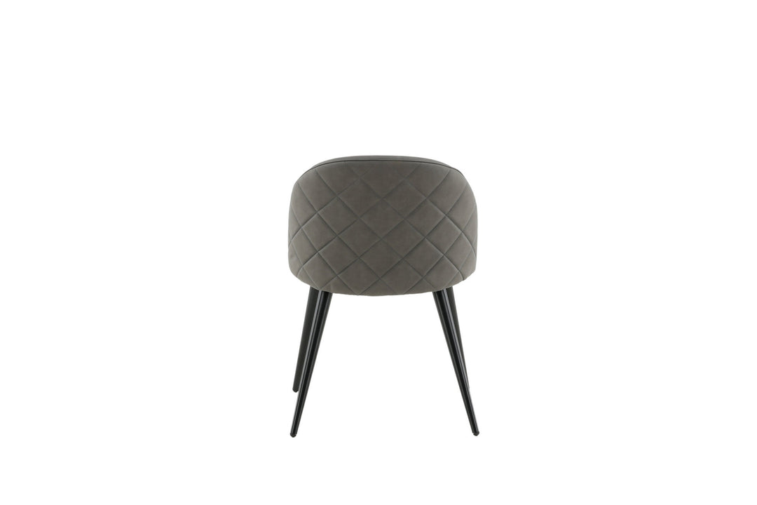 Venture Home Velvet Stitches Chair Black / Grey Micro Fibre