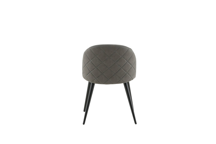 Venture Home Velvet Stitches Chair Black / Grey Micro Fibre