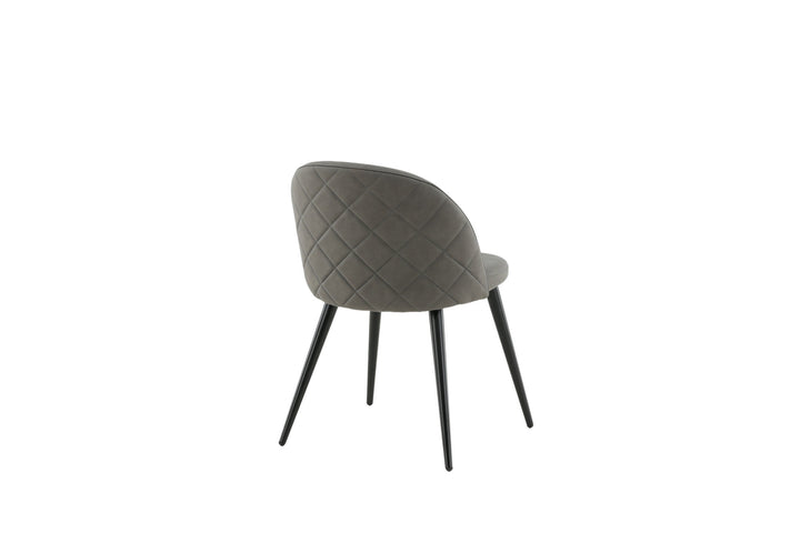 Venture Home Velvet Stitches Chair Black / Grey Micro Fibre