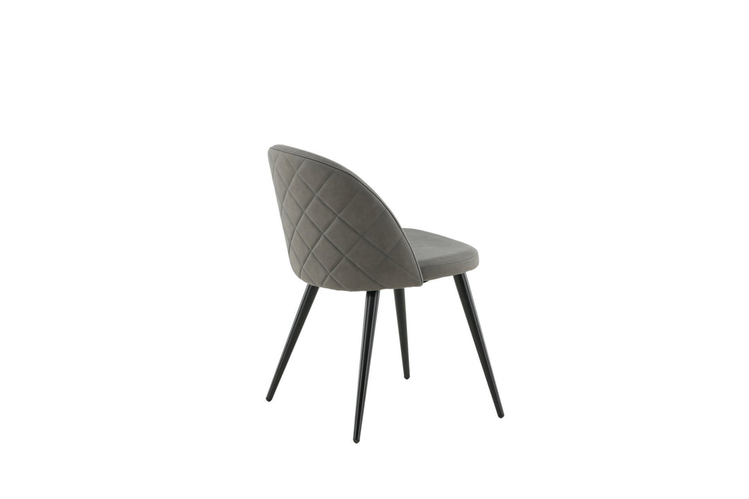 Venture Home Velvet Stitches Chair Black / Grey Micro Fibre