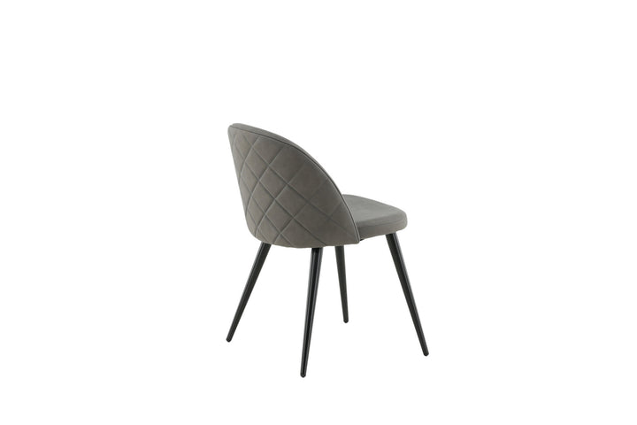 Venture Home Velvet Stitches Chair Black / Grey Micro Fibre