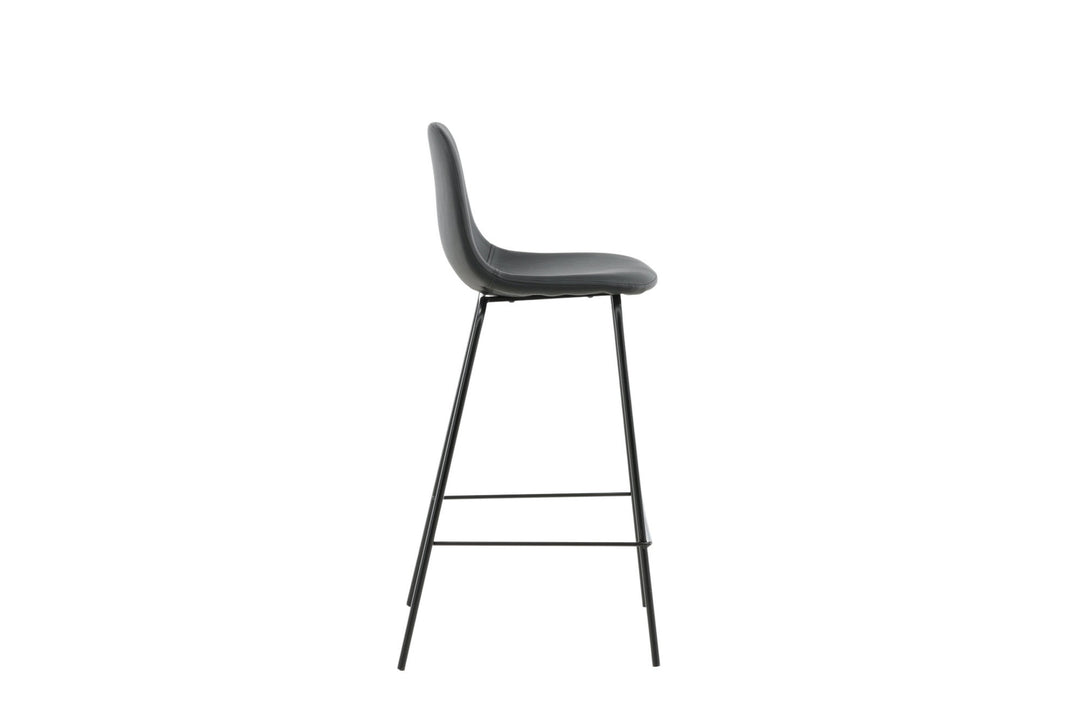 Venture Home Polar Bar Chair 2-pack - Black / Black PU