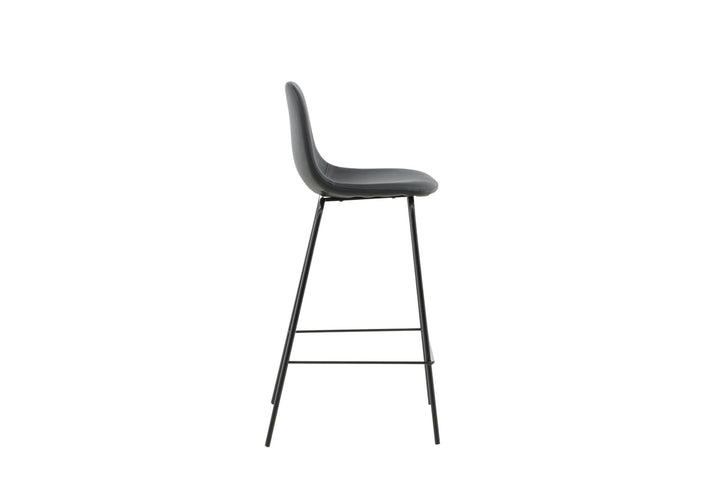 Venture Home Polar Bar Chair 2-pack - Black / Black PU