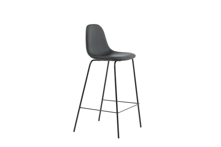 Venture Home Polar Bar Chair 2-pack - Black / Black PU