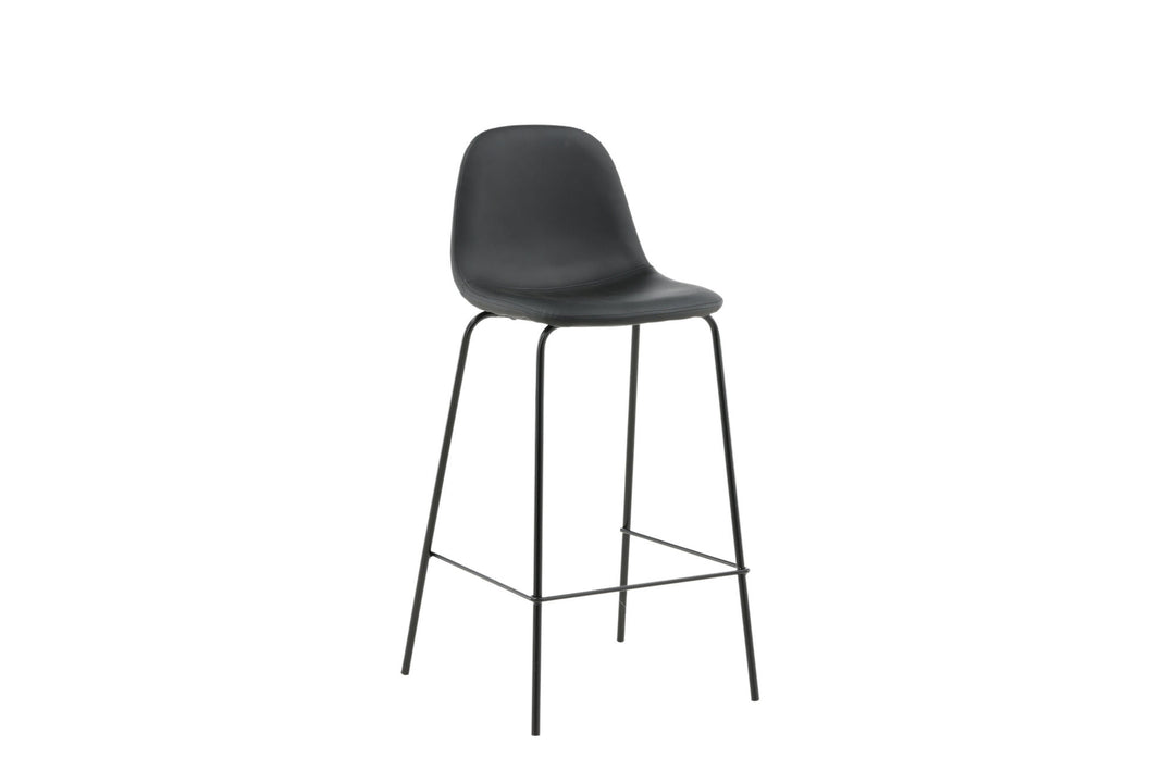 Venture Home Polar Bar Chair 2-pack - Black / Black PU