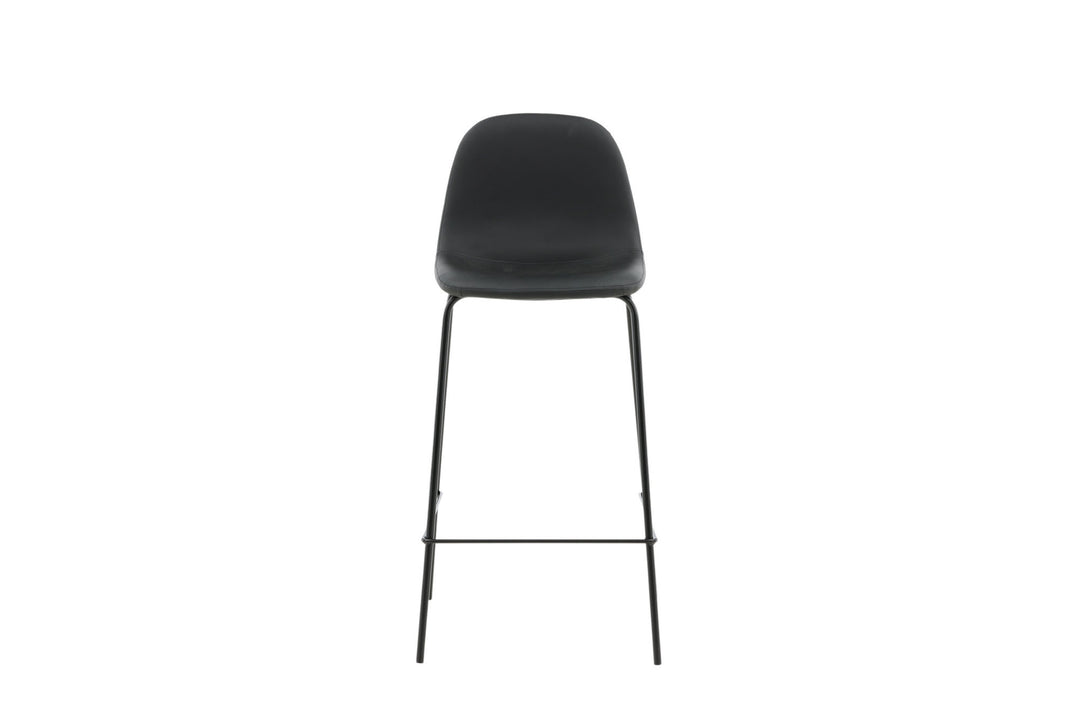 Venture Home Polar Bar Chair 2-pack - Black / Black PU
