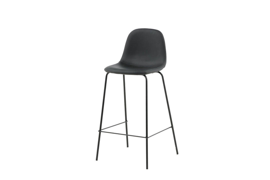 Venture Home Polar Bar Chair 2-pack - Black / Black PU